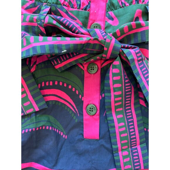 NWT Farm Rio mock neck button down romper, XS $200 E31 - Picture 5 of 9